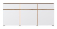 Buffet HAVANA – 180 cm – 3 portes battantes et 3 tiroirs – Chêne et blanc – Design contemporain