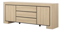 Buffet collection COPA – 2 portes et 3 tiroirs – 225x90x48 cm – Chêne élégant – Design scandinave
