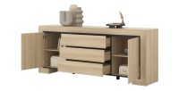 Buffet collection COPA – 2 portes et 3 tiroirs – 225x90x48 cm – Chêne élégant – Design scandinave
