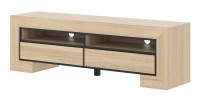 Meuble TV collection COPA – 160x50,5x41 cm – 2 tiroirs et 2 niches – Chêne élégant – Design scandinave