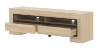 Meuble TV collection COPA – 160x50,5x41 cm – 2 tiroirs et 2 niches – Chêne élégant – Design scandinave