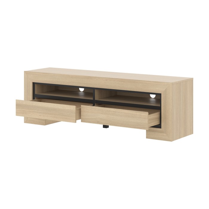 Mobile TV collezione COPA – 160x50,5x41 cm – 2 cassetti e 2 vani – Rovere elegante – Design scandinavo