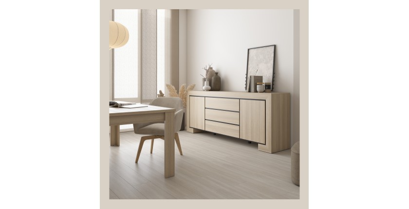 Table de salle à manger COPA – 190x76x100 cm – Chêne élégant – Design scandinave
