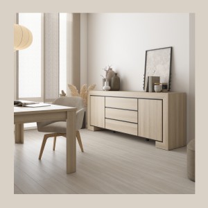 Table de salle à manger COPA – 190x76x100 cm – Chêne élégant – Design scandinave