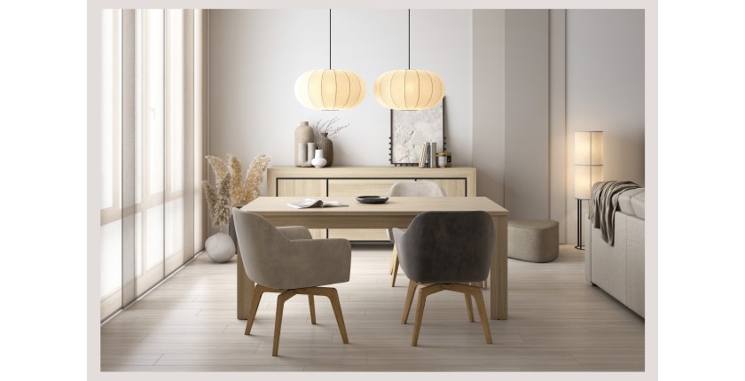 Table de salle à manger COPA – 190x76x100 cm – Chêne élégant – Design scandinave