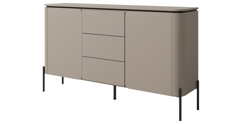 Ensemble de meubles BELLA – Buffet, meuble TV et buffet haut – Finition Congo mat chic