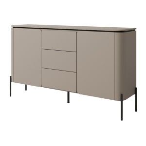 Ensemble de meubles BELLA – Buffet, meuble TV et buffet haut – Finition Congo mat chic
