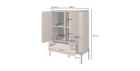 Ensemble de meubles BELLA – Buffet, meuble TV et buffet haut – Finition Congo mat chic