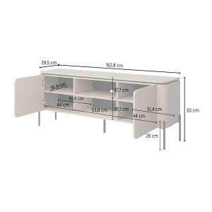 Ensemble de meubles BELLA – Buffet, meuble TV et buffet haut – Finition Congo mat chic