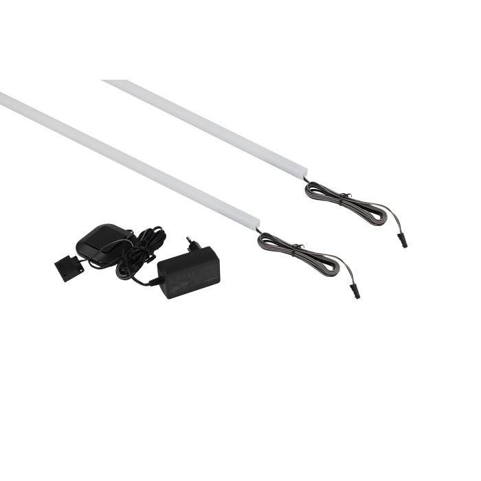 Vitrinen 1 Tür NESS – Ausführung Kongo & Anthrazit – Neutralweiße LED – 10 Designfächer