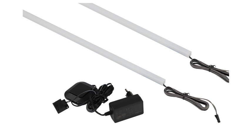Vitrine 1 Tür NESS – Ausführung Congo &amp; Anthrazit – LED neutralweiß – 10 Designfächer