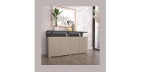 Buffet 4 portes NESS – Finition Congo – 12 niches avec LED – Style moderne