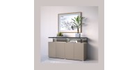 Buffet 4 portes NESS – Finition Congo – 12 niches avec LED – Style moderne