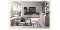 Table basse NESS – Plateau 100 x 60 cm – Finition Congo et anthracite – Design moderne