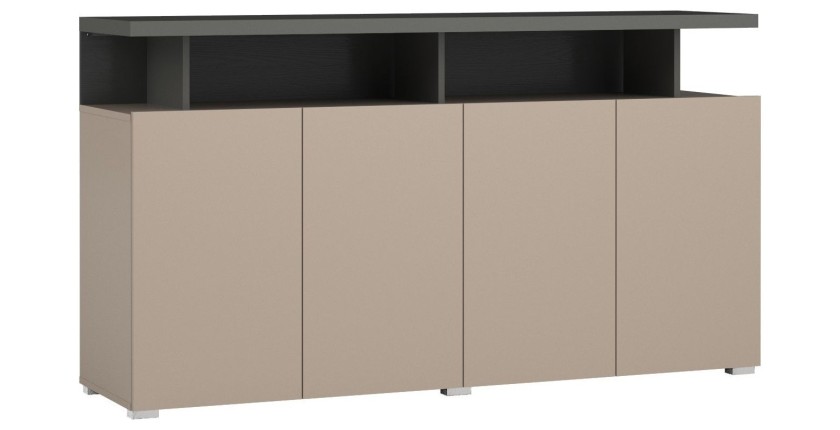Ensemble salon complet collection  NESS – Meuble TV, buffet, vitrine, table basse – LED inclus