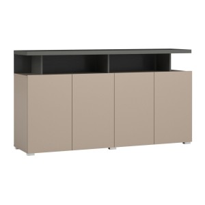Ensemble salon complet collection  NESS – Meuble TV, buffet, vitrine, table basse – LED inclus