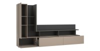 Ensemble salon complet collection  NESS – Meuble TV, buffet, vitrine, table basse – LED inclus