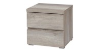 Komplettes Schlafzimmer ROMI – Bett 180x200 cm mit Lattenrost, 2 Nachttischen und Kommode – Farbe Eichenholz Canyon