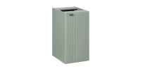 Meuble de rangement salle de bain ELVINA – 1 porte – H57 cm – Coloris vert sauge gris – À suspendre 