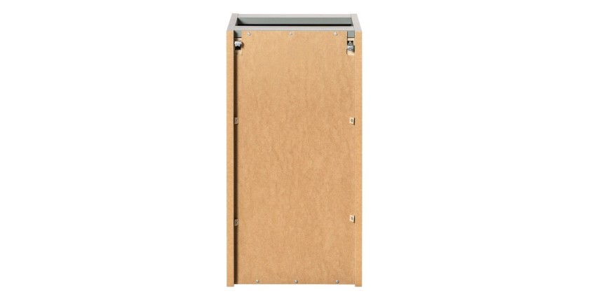 Meuble de rangement salle de bain ELVINA – 1 porte – H57 cm – Coloris vert sauge gris – À suspendre 