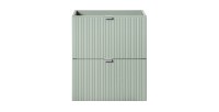 Meuble sous vasque ELVINA – 2 tiroirs – 50 cm – Coloris vert sauge gris – À suspendre 