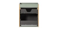 Meuble sous vasque ELVINA – 2 tiroirs – 50 cm – Coloris vert sauge gris – À suspendre 