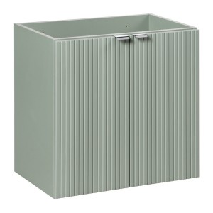 Meuble sous vasque ELVINA – 2 tiroirs – 60 cm – Coloris vert sauge gris – À suspendre 