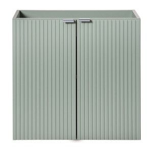 Meuble sous vasque ELVINA – 2 tiroirs – 60 cm – Coloris vert sauge gris – À suspendre 