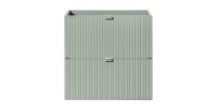 Meuble sous vasque ELVINA – 2 tiroirs – 60 cm – Coloris vert sauge gris – À suspendre 
