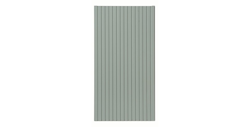 Meuble de rangement salle de bain ELVINA – 1 porte – H57 cm – Coloris vert sauge gris – À suspendre 