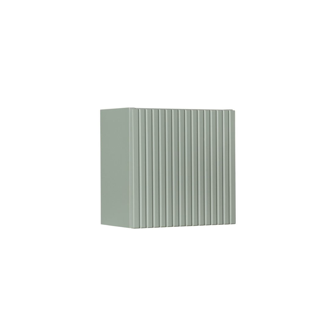 Meuble de rangement salle de bain ELVINA – 1 porte – 30 x 30 cm – Coloris vert sauge gris – À suspendre 