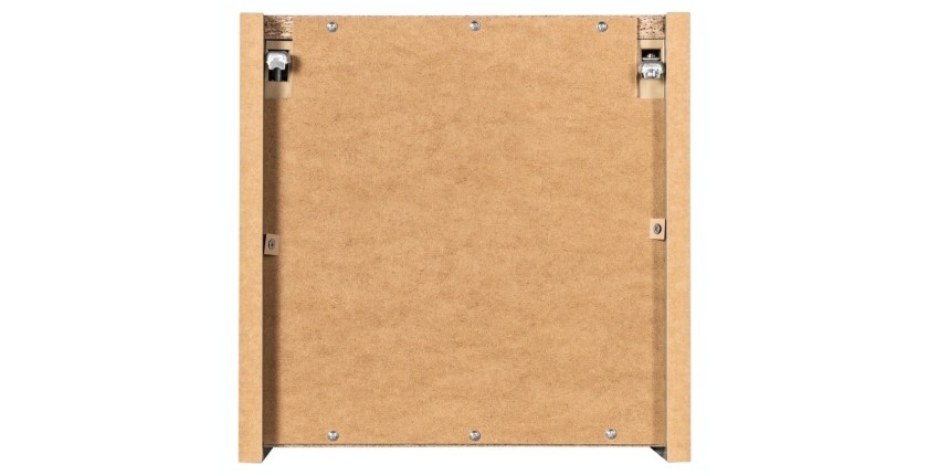 Meuble de rangement salle de bain ELVINA – 1 porte – 30 x 30 cm – Coloris vert sauge gris – À suspendre 