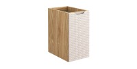 Meuble sous vasque VELNIA – 1 tiroir – 30 cm – Coloris chêne clair et beige – À suspendre 