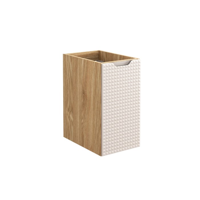 Meuble sous vasque VELNIA – 1 tiroir – 30 cm – Coloris chêne clair et beige – À suspendre 