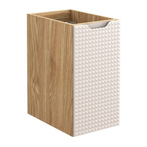 Meuble sous vasque VELNIA – 1 tiroir – 30 cm – Coloris chêne clair et beige – À suspendre 