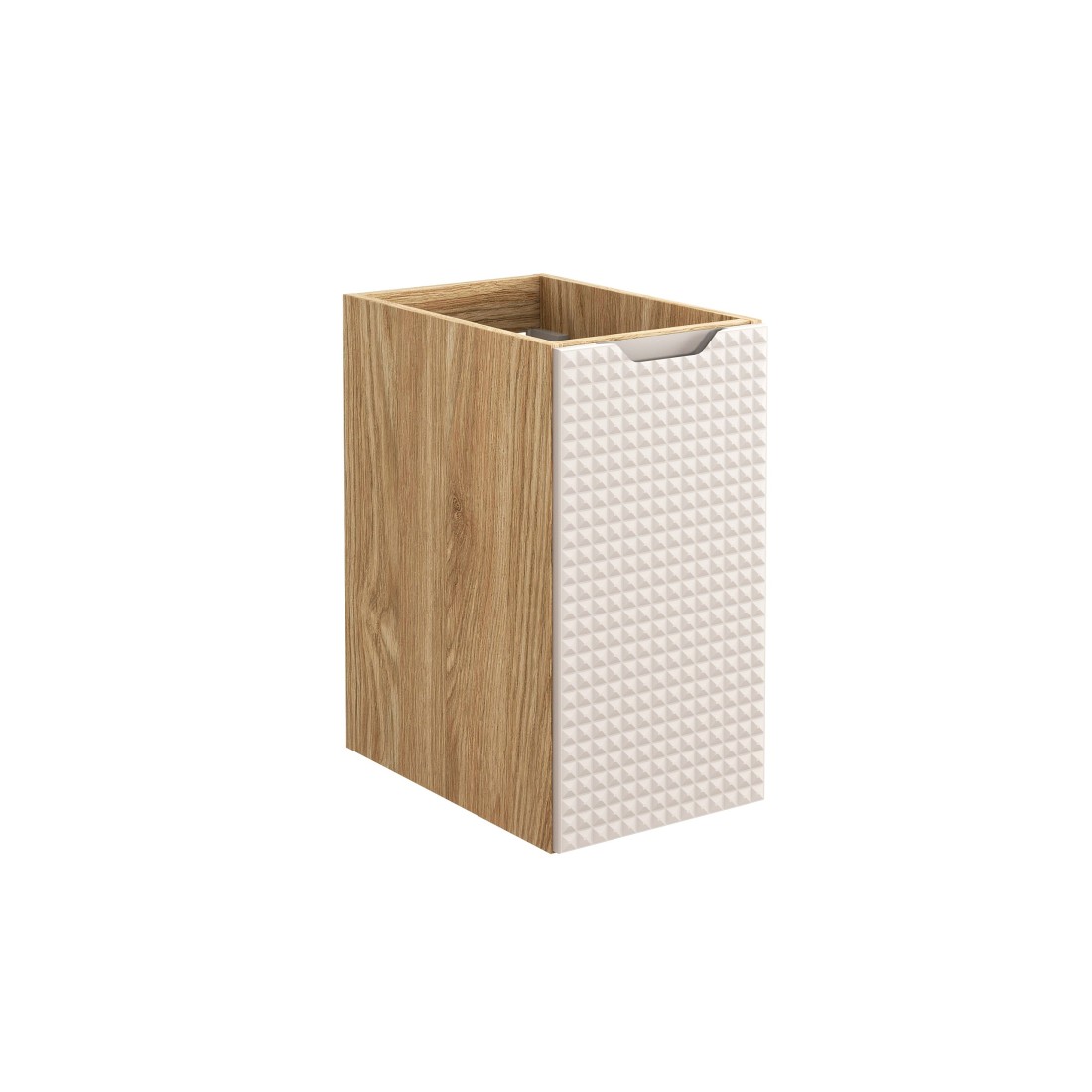 Meuble sous vasque VELNIA – 1 tiroir – 30 cm – Coloris chêne clair et beige – À suspendre 