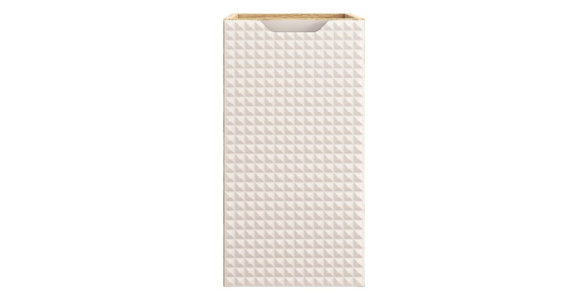 Meuble sous vasque VELNIA – 1 tiroir – 30 cm – Coloris chêne clair et beige – À suspendre 