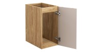 Meuble sous vasque VELNIA – 1 tiroir – 30 cm – Coloris chêne clair et beige – À suspendre 