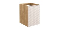 Meuble sous vasque VELNIA – 1 tiroir – 40 cm – Coloris chêne clair et beige – À suspendre 