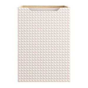 Meuble sous vasque VELNIA – 1 tiroir – 40 cm – Coloris chêne clair et beige – À suspendre 