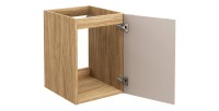 Meuble sous vasque VELNIA – 1 tiroir – 40 cm – Coloris chêne clair et beige – À suspendre 