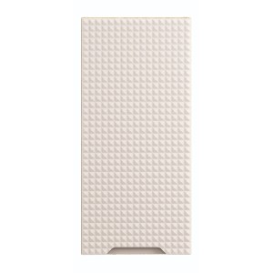 Meuble de rangement salle de bain VELNIA – 1 porte – 35 x 19 cm – Coloris chêne clair et beige – À suspendre 