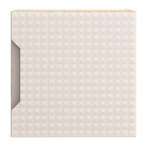 Meuble de rangement salle de bain VELNIA – 1 porte – 35 x 19 cm – Coloris chêne clair et beige – À suspendre 