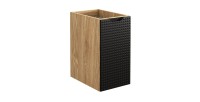 Meuble sous vasque VELNIA – 1 porte – 30 cm – Coloris chêne clair et noir – À suspendre 
