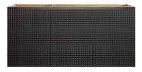 Meuble sous vasque VELNIA – 3 tiroirs – 120 cm – Coloris chêne clair et noir – À suspendre 