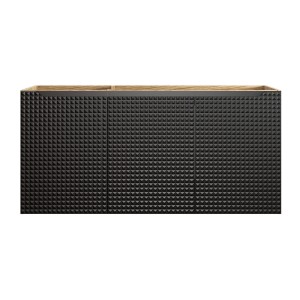 Meuble sous vasque VELNIA – 3 tiroirs – 120 cm – Coloris chêne clair et noir – À suspendre 
