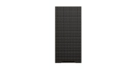 Meuble de rangement salle de bain VELNIA – 1 porte – 35 cm – Coloris chêne clair et noir – À suspendre 