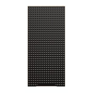 Meuble de rangement salle de bain VELNIA – 1 porte – 35 cm – Coloris chêne clair et noir – À suspendre 