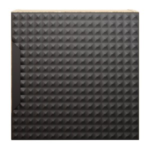 Meuble de rangement salle de bain VELNIA – 1 porte – 35 cm – Coloris gris anthracite – À suspendre 