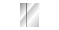 Meuble de rangement salle de bain TAMO – 75 cm – 2 portes miroirs – Coloris gris anthracite – À suspendre 